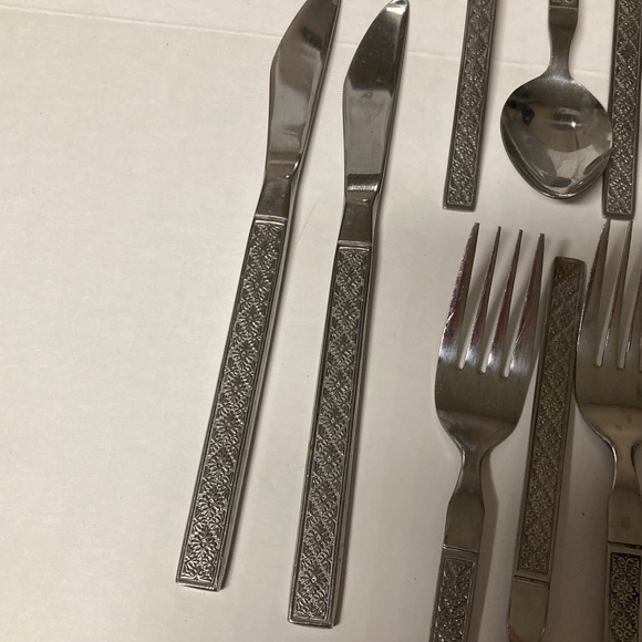 Vintage Frontier Airlines Flatware 24 Pieces Stainless Steel Japan - Picture 8 of 9